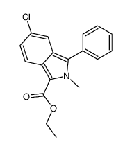 ethyl 5-chloro-2-methyl-3-phenylisoindole-1-carboxylate结构式