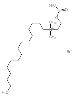 1-Hexadecanaminium,N-[2-(acetyloxy)ethyl]-N,N-dimethyl-, bromide (1:1) Structure