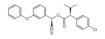 [R]-alpha-cyano-3-phenoxybenzyl [S]-2-(4-chlorophenyl)-2-isopropyl-acetate Structure