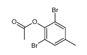 acetic acid-(2,6-dibromo-4-methyl-phenyl ester)结构式