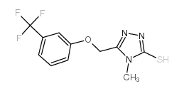 4-甲基-5-{[3-(三氟甲基)苯氧基]甲基}-4H-1,2,4-噻唑-3-硫醇结构式