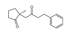 (2S)-2-methyl-2-(2-oxo-4-phenylbutyl)cyclopentan-1-one结构式
