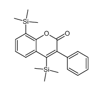 3-phenyl-4,8-bis(trimethylsilyl)-2H-chromen-2-one结构式