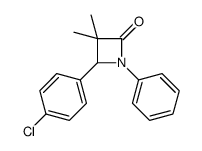 4-(4-chlorophenyl)-3,3-dimethyl-1-phenylazetidin-2-one结构式