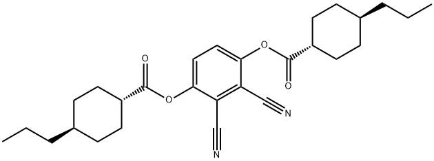 丙基环己基甲酸-2,3-二氰基对苯二酚双酯结构式