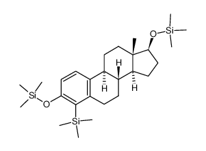 (((8R,9S,13S,14S,17S)-13-methyl-4-(trimethylsilyl)-7,8,9,11,12,13,14,15,16,17-decahydro-6H-cyclopenta[a]phenanthrene-3,17-diyl)bis(oxy))bis(trimethylsilane)结构式