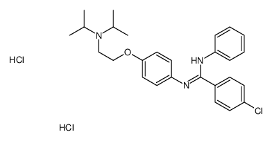 2-[4-[anilino-(4-chlorophenyl)methylidene]azaniumylphenoxy]ethyl-dipro pan-2-yl-azanium dichloride结构式