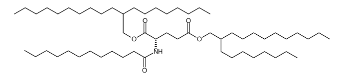 bis(2-octyldodecyl) N-(1-oxododecyl)-L-glutamate Structure