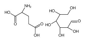 (2S)-2-aminopentanedioic acid,(2R,3S,4R,5R)-2,3,4,5,6-pentahydroxyhexanal结构式