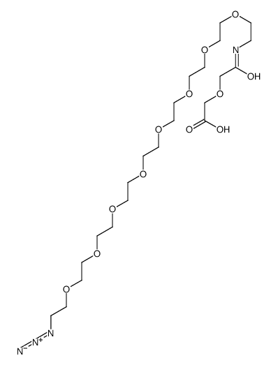 2-((Azido-PEG8-carbamoyl)methoxy)acetic acid structure