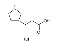 3-Pyrrolidinepropanoic acid, hydrochloride Structure
