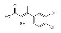 3-(3'-hydroxy-4'-chlorofenyl)-2-mercapto-2-butenoic acid结构式