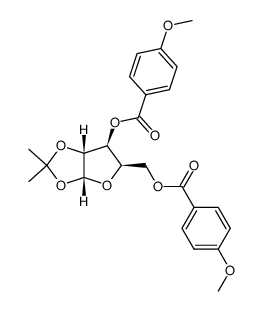 1,2-O-isopropylidene-3,5-di-O-p-methoxybenzoyl-α-D-xylofuranose Structure