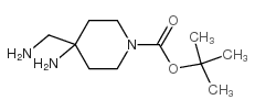 TERT-BUTYL 4-AMINO-4-(AMINOMETHYL)PIPERIDINE-1-CARBOXYLATE Structure
