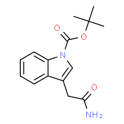 1-tert-Butoxycarbonyl-1H-indole-3-acetamide Structure