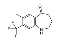 7-甲基-8-(三氟甲基)-3,4-二氢-1H-苯并[b]氮杂革-5(2H)-酮结构式