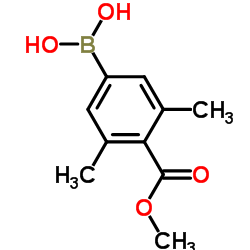 4-甲氧羰基-3,5-二甲基苯硼酸结构式