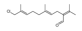(4E,8E)-10-chloro-5,9-dimethyl-2-(propan-2-ylidene)deca-4,8-dienal结构式