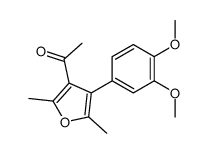 1-[4-(3,4-dimethoxyphenyl)-2,5-dimethylfuran-3-yl]ethanone结构式