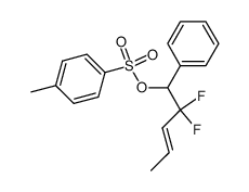 Toluene-4-sulfonic acid (E)-2,2-difluoro-1-phenyl-pent-3-enyl ester Structure