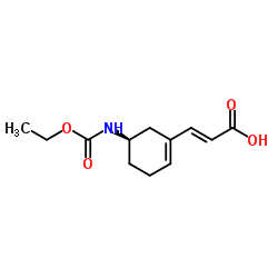 (2E)-3-{(5R)-5-[(Ethoxycarbonyl)amino]-1-cyclohexen-1-yl}acrylic acid Structure