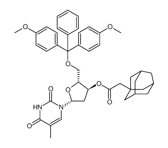 Thymidine, 5'-O-[bis(4-methoxyphenyl)phenylmethyl]-, 3'-tricyclo[3.3.1.13,7]decane-1-acetate Structure