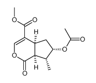 methyl (4aS,6S,7R,7aS)-6-acetoxy-7-methyl-1-oxo-1,4a,5,6,7,7a-hexahydrocyclopenta[c]pyran-4-carboxylate结构式