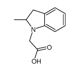 2-(2-methyl-2,3-dihydroindol-1-yl)acetic acid结构式