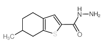 6-甲基-4,5,6,7-四氢-1-苯并噻吩-2-碳酰肼结构式