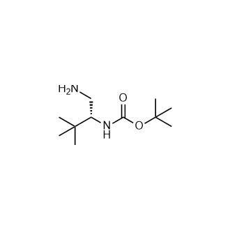 (R)-(1-氨基-3,3-二甲基丁-2-基)氨基甲酸叔丁酯结构式