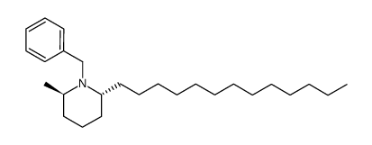 trans-1-benzyl-2-methyl-6-tridecylpiperidine结构式
