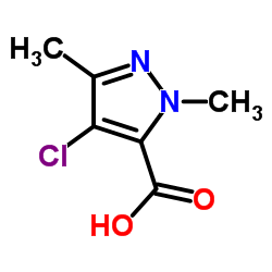 吡唑-5-羧酸,4-氯-1,3-二甲基-结构式