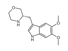 5,6-dimethoxy-3-[(3S)-morpholin-3-ylmethyl]-1H-indole结构式