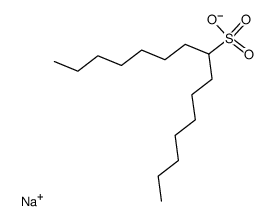 sodium pentadecane-8-sulfonate Structure