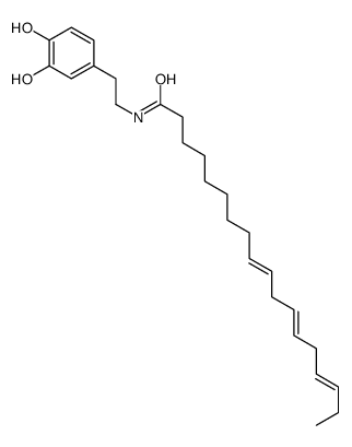 N-[2-(3,4-dihydroxyphenyl)ethyl]octadeca-9,12,15-trienamide structure