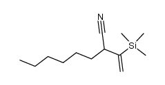 2-(1-(trimethylsilyl)vinyl)octanenitrile Structure