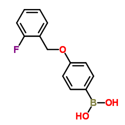 (4-((2-Fluorobenzyl)oxy)phenyl)boronic acid structure