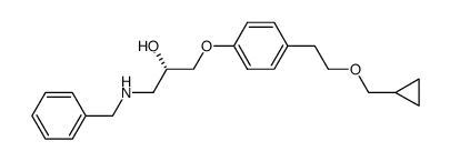 (2S)-N-benzyl-3-<4-<2-(cyclopropylmethoxy)ethyl>phenoxy>-2-hydroxypropylamine Structure