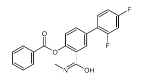 [4-(2,4-difluorophenyl)-2-(methylcarbamoyl)phenyl] benzoate Structure