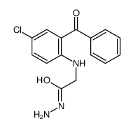 2-(2-benzoyl-4-chloroanilino)acetohydrazide结构式