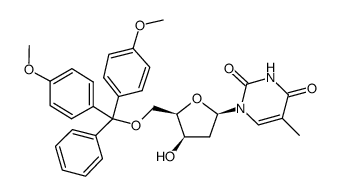 5'-O-(4,4'-二甲氧基三苯甲基)-3'-β-羟基胸苷结构式