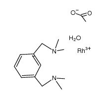 rhodium(acetate)2{C6H3(CH2NMe2)2-o,o'}(water)结构式