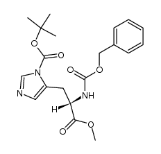 N(α)-benzyloxycarbonyl-N(π)-tert-butyloxycarbonyl-L-histidine methyl ester Structure