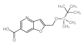 2-((叔丁基二甲基甲硅烷基氧基)甲基)-呋喃并[3,2-b]吡啶-6-羧酸结构式