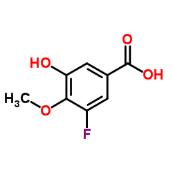 3-氟-5-羟基-4-甲氧基苯甲酸结构式