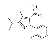 5-isopropyl-4-methyl-2-(o-tolyl)pyrazole-3-carboxylic acid Structure