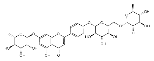 7-O-α-L-rhamnopyranosyl-4'-O-rutinosylapigenin Structure
