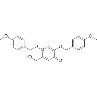 2-(羟甲基)-1,5-双((4-甲氧基苄基)氧基)吡啶-4(1H)-酮结构式