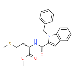 Methyl N-[(1-benzyl-1H-indol-2-yl)carbonyl]-L-methioninate结构式