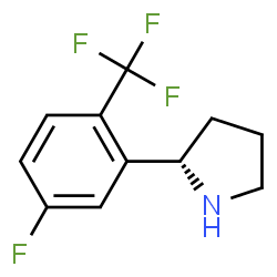 (2S)-2-[5-氟-2-(三氟甲基)苯基]吡咯烷结构式
